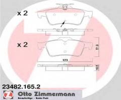 Zimmermann 23482.165.2 klocki hamulcowe ford focus ii 04- tył, peugeot 508