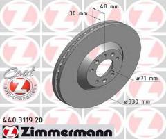 Zimmermann 440.3119.20 tarcza hamulcowa citroen c5 08 -, citroËn c6 (td_), peugeot 407 (6d_)