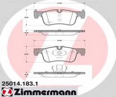 Zimmermann 25014.183.1 klocki hamulcowe bmw 1 f20,f21 10- przód, bmw 1 (f21)