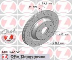 Zimmermann 400.3661.52 tarcza hamulcowa mercedes w221 s-klasa 05- tył, mercedes-benz klasa s (w221)