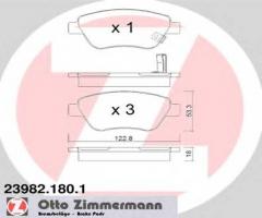 Zimmermann 23982.180.1 klocki hamulcowe opel corsa d 06-, opel corsa d