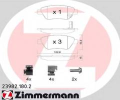 Zimmermann 23982.180.2 klocki hamulcowe opel corsa d 06-, opel corsa d