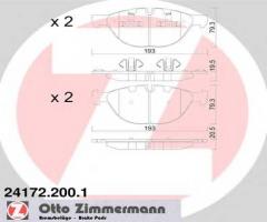Zimmermann 24172.200.1 klocki hamulcowe bmw x5 e70 07- przód, bmw x5 (e70)