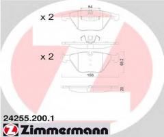 Zimmermann 24255.200.1 klocki hamulcowe bmw 3 e90 05-10, bmw 3 (e91) touring 