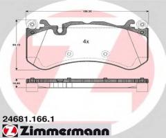 Zimmermann 24681.166.1 klocki hamulcowe mercedes c216 cl-klasa 06- przód, mercedes-benz cls (c218)