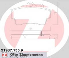 Zimmermann 21937.155.9 klocki hamulcowe porsche boxster (987) 05- przód, porsche boxster (986)