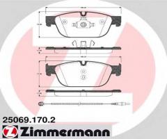 Zimmermann 25069.170.2 klocki hamulcowe citroen c5 09-, citroËn c5 iii (rd_), peugeot 508