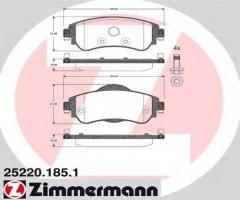 Zimmermann 25220.185.1 klocki hamulcowe citroen c4 09- przód, citroËn c4 ii (b7)