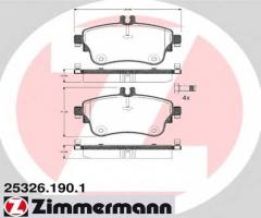 Zimmermann 25326.190.1 klocki hamulcowe mercedes w176 a-klasa 12- przód