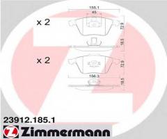 Zimmermann 23912.185.1 klocki hamulcowe volvo s40 ii, v50 04-, ford focus ii (da_)