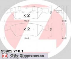 Zimmermann 23925.210.1 klocki hamulcowe mercedes w164 ml-klasa 05-