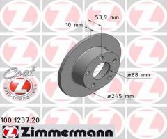 Zimmermann 100.1237.20 tarcza hamulcowa audi a6 97-05 tył quattro, audi a6 (4b2, c5)