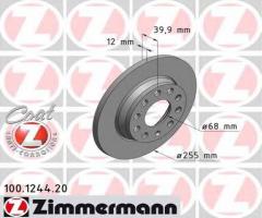 Zimmermann 100.1244.20 tarcza hamulcowa audi a4 00-08 tył 1,8t-3,0, audi a4 (8e2, b6)