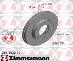 Zimmermann 285.3522.20 tarcza hamulcowa hyundai h1 08- przód, hyundai h-1 travel (tq)
