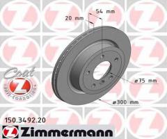 Zimmermann 150.3492.20 tarcza hamulcowa bmw z4 e89 09- tył, bmw z4 (e89)