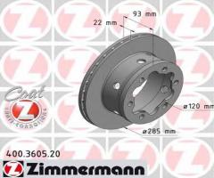 Zimmermann 400.3605.20 tarcza hamulcowa mercedes sprinter 408-416 tył