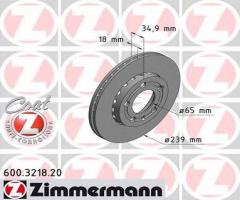 Zimmermann 600.3218.20 tarcza hamulcowa skoda fabia 99 -, skoda fabia (6y2), vw polo (9n_)