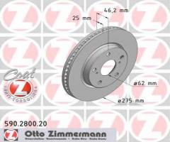 Zimmermann 590.2800.20 tarcza hamulcowa toyota rav 4 06-przód