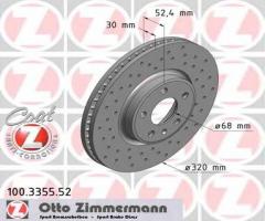Zimmermann 100.3355.52 tarcza hamulcowa audi a6 11- przód, audi a7 sportback (4ga, 4gf)