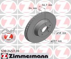 Zimmermann 530.2457.20 tarcza hamulcowa subaru forester 97-05, subaru legacy i (bc)