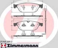 Zimmermann 25160.200.2 klocki hamulcowe audi a8 09- przód, audi a8 (4h_)