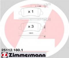 Zimmermann 25112.180.1 klocki hamulcowe opel movano 10- tył z czuj, nissan nv400 autobus
