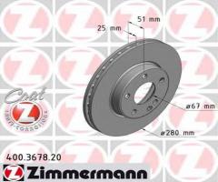 Zimmermann 400.3678.20 tarcza hamulcowa mercedes w246 b-klasa 11- przód
