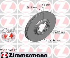 Zimmermann 250.1348.20 tarcza hamulcowa ford transit 00-06