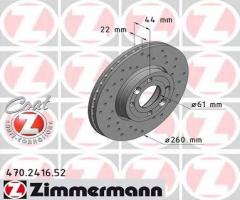 Zimmermann 470.2416.52 tarcza hamulcowa renault clio iii 05-przód, dacia logan pick-up (us_)