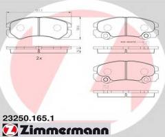 Zimmermann 23250.165.1 klocki hamulcowe opel frontera b 98-, opel frontera b (6b_)