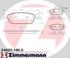 Zimmermann 24623.180.2 klocki hamulcowe vw t5 09- przód