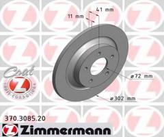 Zimmermann 370.3085.20 tarcza hamulcowa mazda 5 05- tył, mazda 5 (cw)