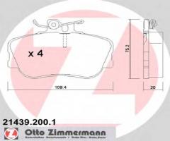 Zimmermann 21439.200.1 klocki hamulcowe mercedes w202 citroen klasa 93-00