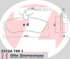 Zimmermann 23124.190.1 klocki hamulcowe citroen berlingo 96-02, citroËn berlingo nadwozie pełne (m_)