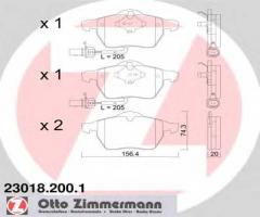 Zimmermann 23018.200.1 klocki hamulcowe audi a6 (c5) 97-04, audi a4 (8d2, b5), seat exeo (3r2)