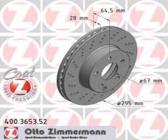 Zimmermann 400.3653.52 tarcza hamulcowa mercedes w204 citroen klasa 07-