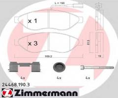 Zimmermann 24468.190.3 klocki hamulcowe citroen jumper 06-, citroËn jumper autobus