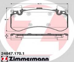 Zimmermann 24847.170.1 klocki hamulcowe audi a8 09- przód, audi a8 (4h_)