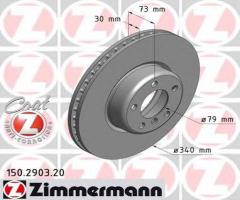 Zimmermann 150.2903.20 tarcza hamulcowa bmw 3 f30 11- przód, bmw 1 (f20)