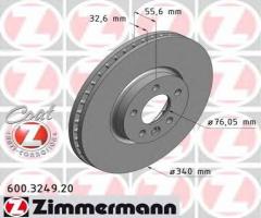 Zimmermann 600.3249.20 tarcza hamulcowa vw t5 09-przód