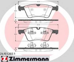 Zimmermann 24151.202.1 klocki hamulcowe mercedes x164 gl-klasa 06-, mercedes-benz klasa gl (x164)