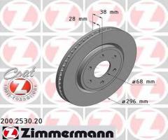 Zimmermann 200.2530.20 tarcza hamulcowa nissan navara 05-, nissan np300