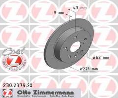 Zimmermann 230.2379.20 tarcza hamulcowa fiat sedici 06- tył, fiat sedici, suzuki sx4 (ey, gy)