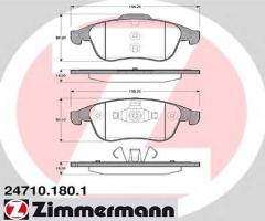 Zimmermann 24710.180.1 klocki hamulcowe renault laguna iii 08-, renault megane iii coupe (dz0/1_)
