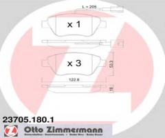 Zimmermann 23705.180.1 klocki hamulcowe fiat stilo 1,2-1,6 01-08 z czuj., alfa romeo mito (955)