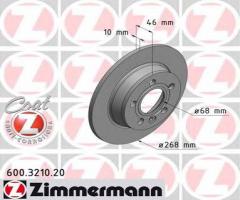Zimmermann 600.3210.20 tarcza hamulcowa vw sharan 95-10 tył, ford galaxy (wgr)