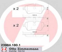 Zimmermann 23984.180.1 klocki hamulcowe mini cooper s 06- przód, mini mini roadster (r59)