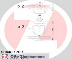Zimmermann 23448.170.1 klocki hamulcowe bmw x5 e70 07- tył, bmw x5 (e70)