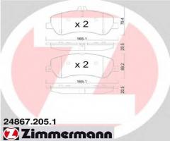 Zimmermann 24867.205.1 klocki hamulcowe mercedes x204 glk-klasa 08- przód