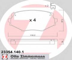 Zimmermann 23354.140.1 klocki hamulcowe mazda mx5 93-05, mazda mx-5 i (na)
